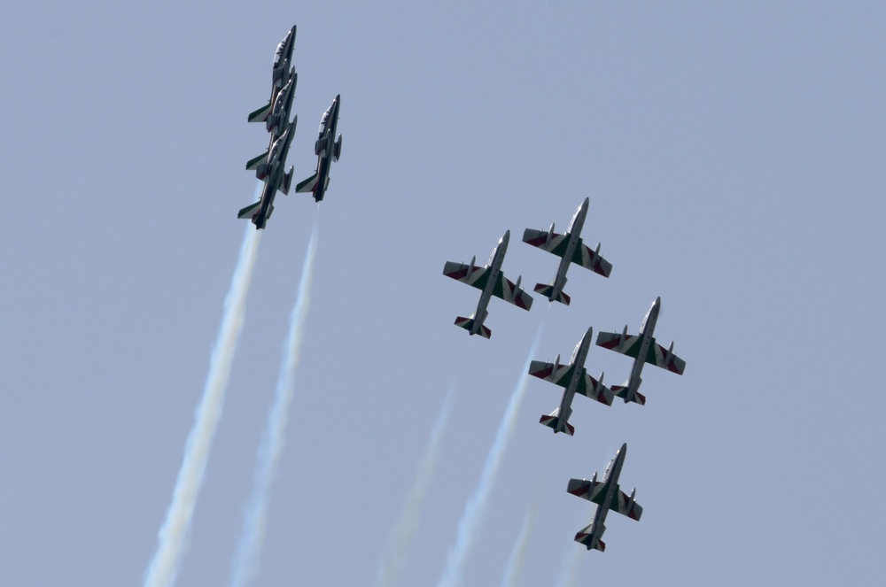 Italian Tricolor Arrows pierce the skies