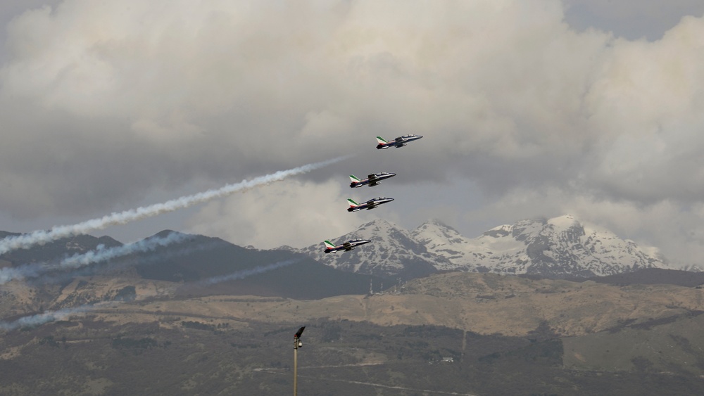 Italian Tricolor Arrows pierce the skies