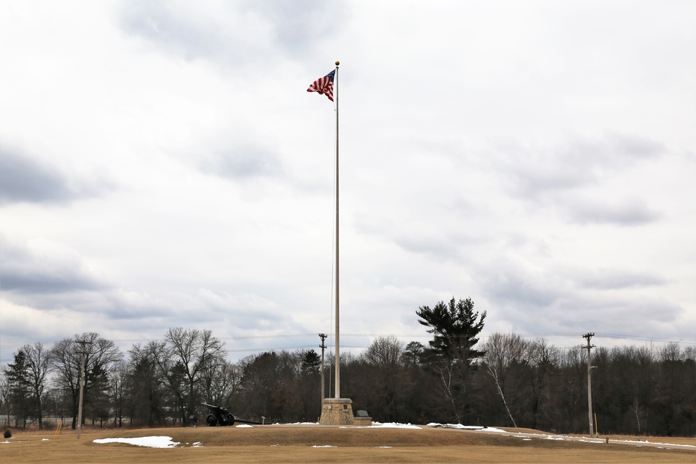 American Flag and Fort McCoy