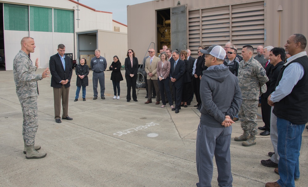 Maj Gen Bradley Spacy Visits Travis AFB