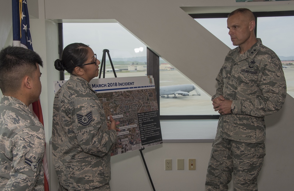Maj Gen Bradley Spacy Visits Travis AFB