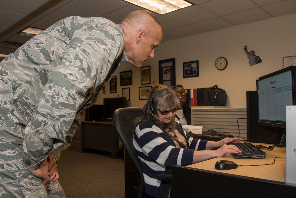 Maj Gen Bradley Spacy Visits Travis AFB