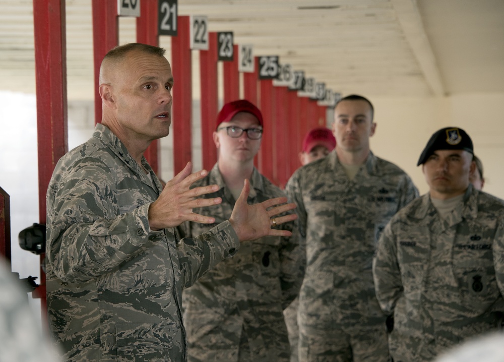 Maj Gen Bradley Spacy Visits Travis AFB