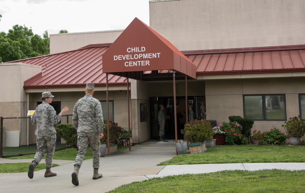 Maj Gen Bradley Spacy Visits Travis AFB