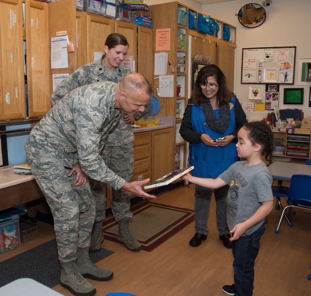 Maj Gen Bradley Spacy Visits Travis AFB