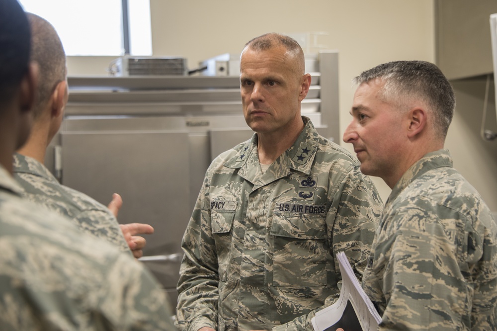 Maj Gen Bradley Spacy Visits Travis AFB