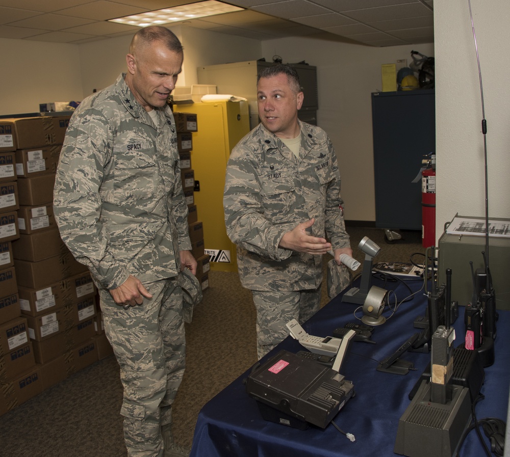 Maj Gen Bradley Spacy Visits Travis AFB