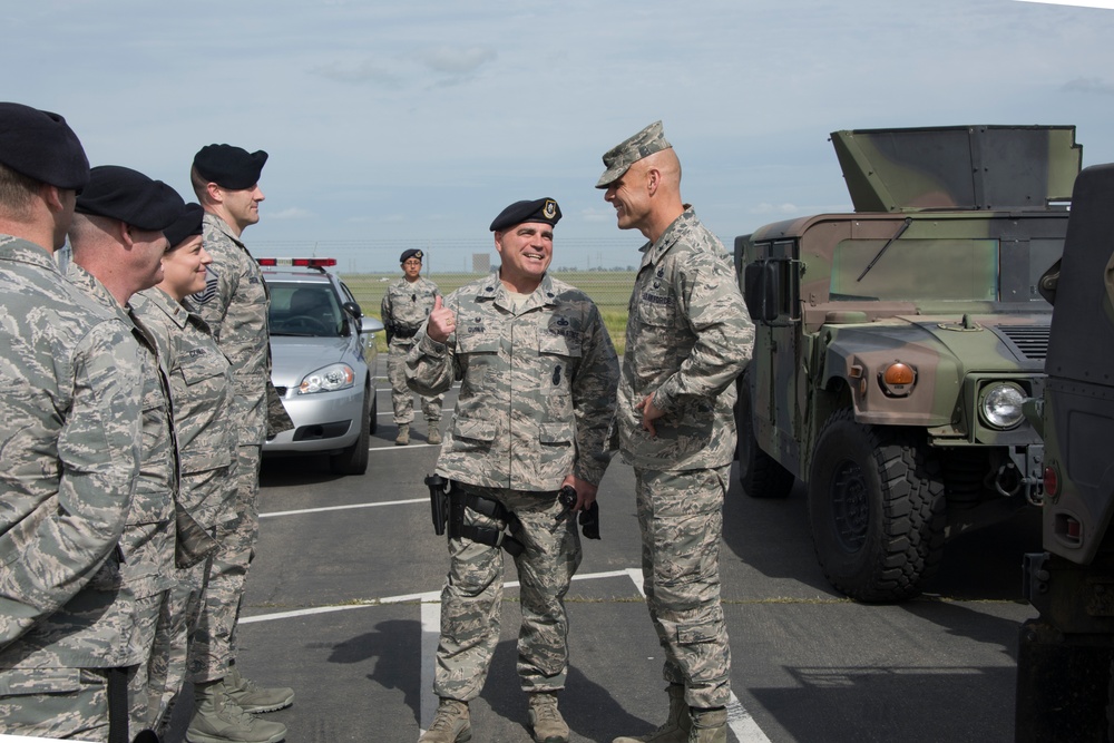 Maj Gen Bradley Spacy Visits Travis AFB