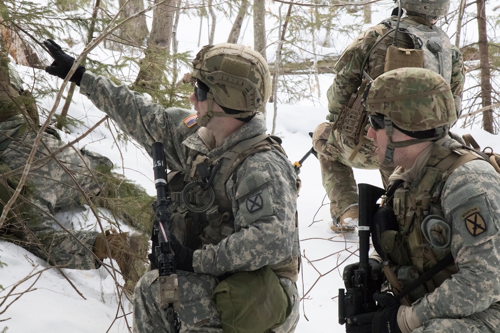 Platoon Leader Directs Soldiers