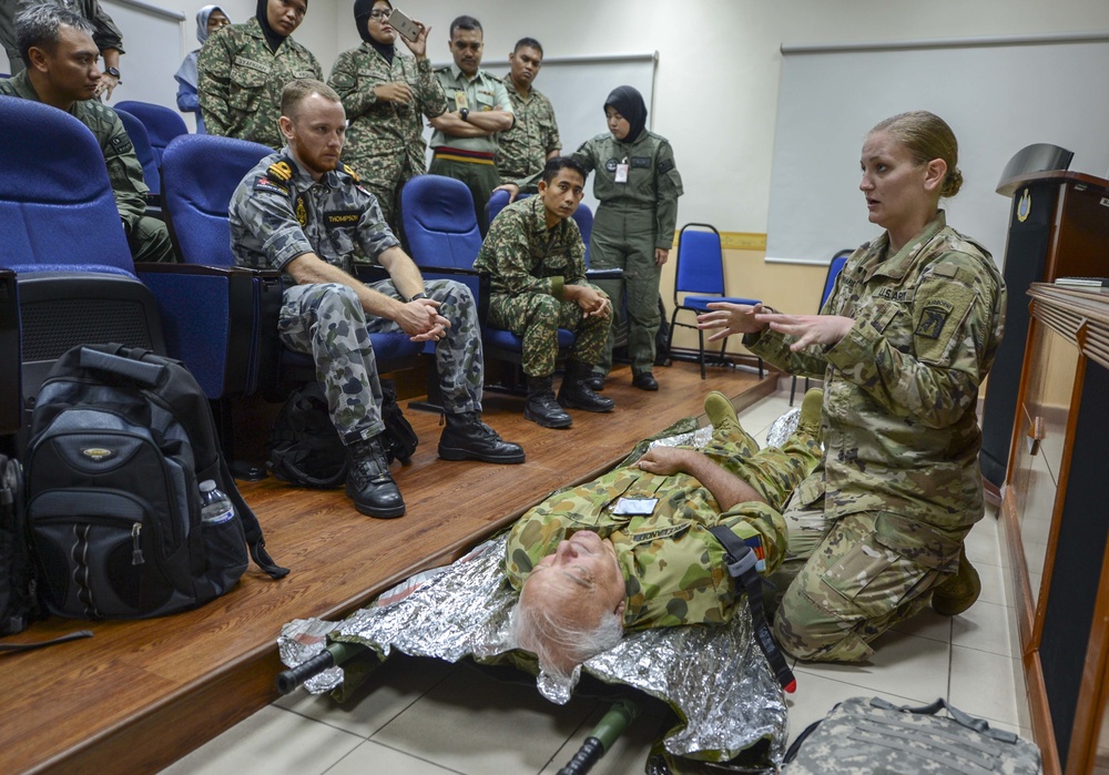 Humanitarian Assistance Disaster Response Subject Matter Exchange conducted at Subang Air Force Base.