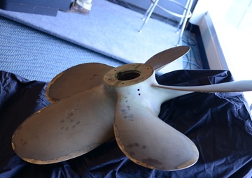 CGC Bluebell propeller displayed at Columbia River Maritime Museum
