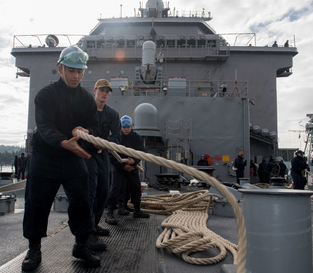 USS Pearl Harbor Departs Victoria, British Columbia