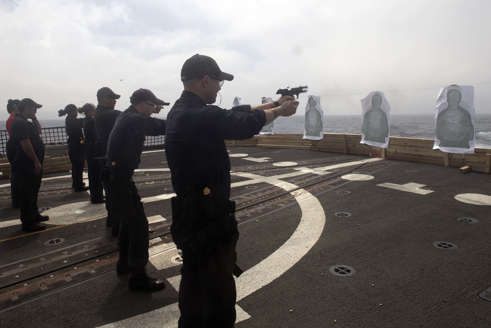 Forrest Sherman is underway for a scheduled deployment as part of the Harry S. Truman Carrier Strike Group. With USS Harry S. Truman (CVN 75) as the flagship, deploying strike group assets include staffs, ships, and aircraft o Carrier Strike Group EIGHT..