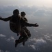 Pararescue Airmen practice military free fall