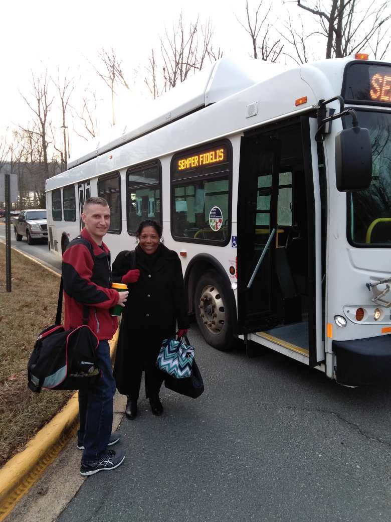 VRE shuttle
