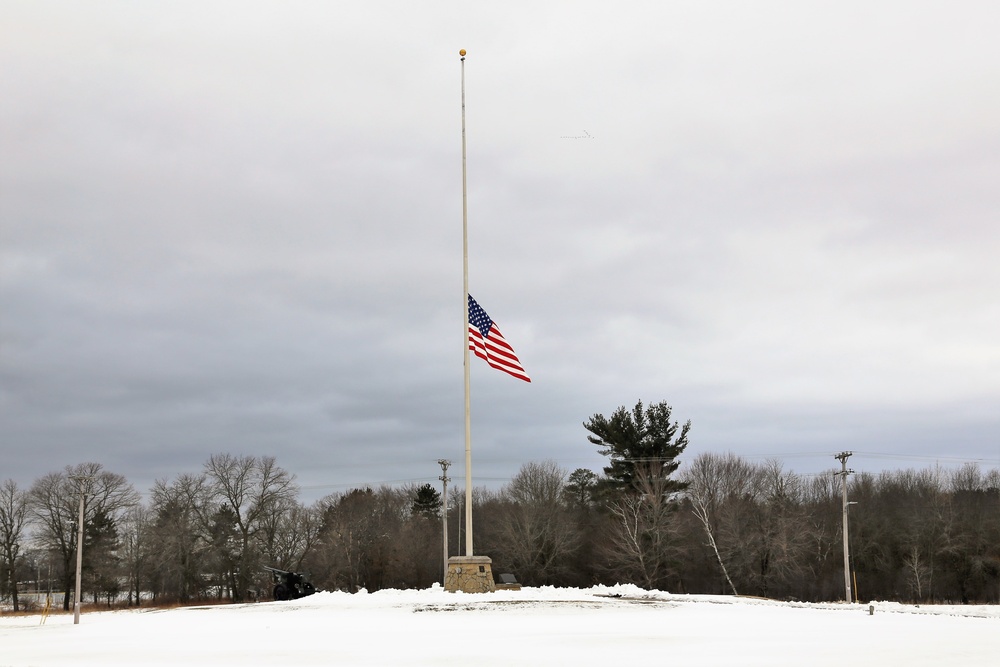 Flag lowered at Fort McCoy to honor former First Lady Barbara Bush