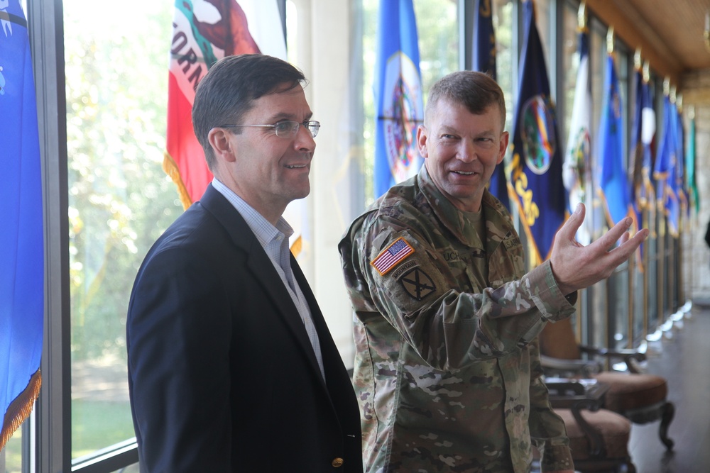 Army Secretary Mark T. Esper visits Fort Sam Houston