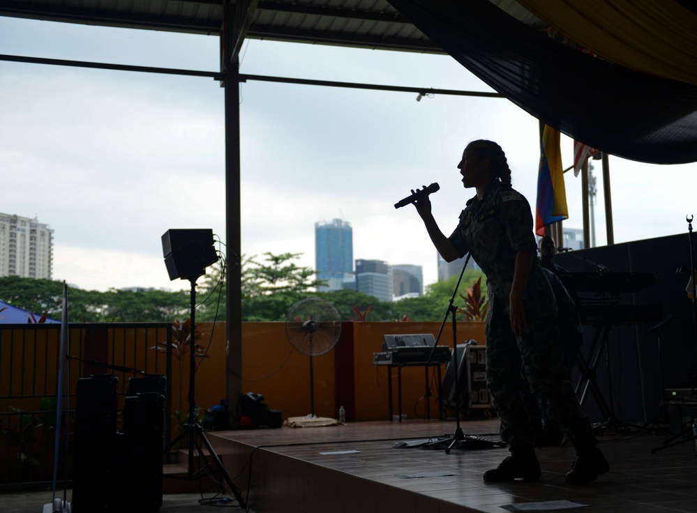 PACFLT Band performs during a PP18 COMREL in Malaysia