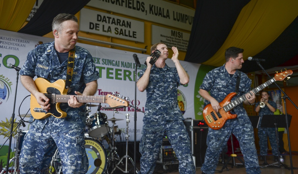 PACFLT Band performs during a PP18 COMREL in Malaysia