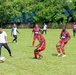 Service Members assigned to USNS Mercy participate in a soccer game in Malaysia during PP18