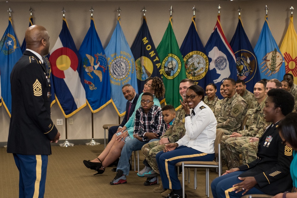 Promotion Ceremony for U.S. Army Sgt. 1st Class Kiowana Phillips to Master Sgt.