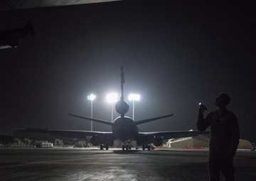 B-1 being refueled by a KC-10