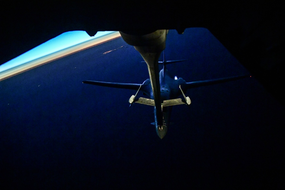 B-1 being refueled by a KC-10