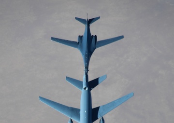 B-1 being refueled by a KC-10