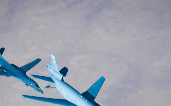 B-1 being refueled by a KC-10
