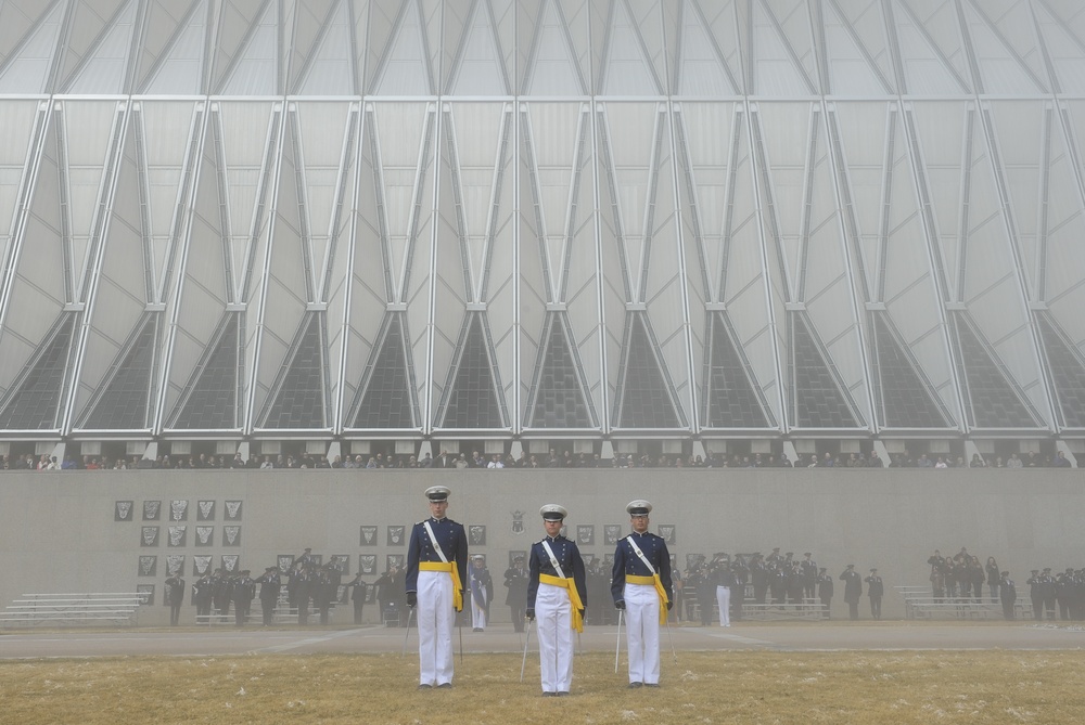 Cadet Wing marches in annual Founder's Day Parade