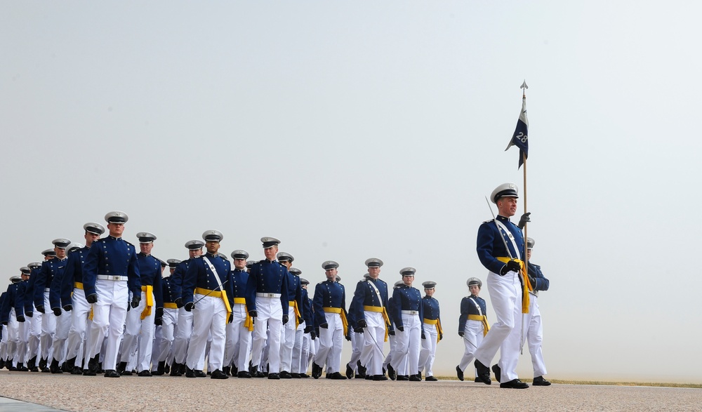 Cadet Wing marches in annual Founder's Day Parade