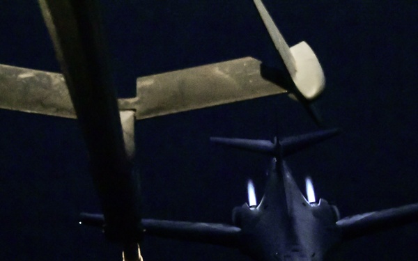 B-1 being refueled by a KC-10