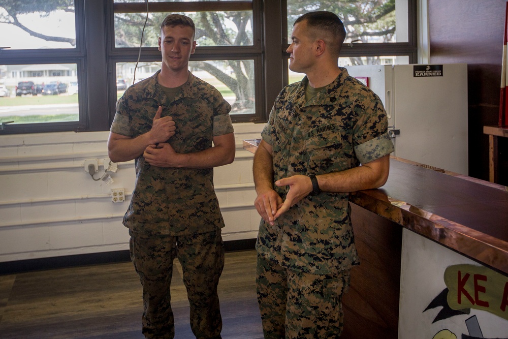 U.S. Marine with 1/12 receives an unexpected surprise