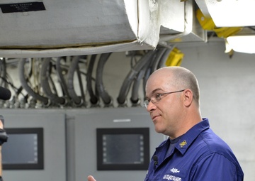 Coast Guard Cutter Polar Star hosts Bay Area media while in dry dock
