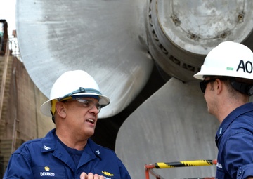 Coast Guard Cutter Polar Star hosts Bay Area media while in dry dock