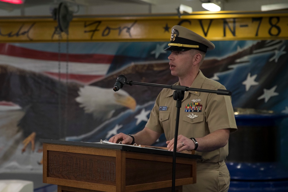 Ens. Coleman Commissioning Ceremony