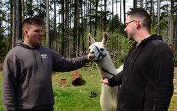 Nimitz First Class Petty Officer Association Community Service Outing at Stillpointe Llama Sanctuary