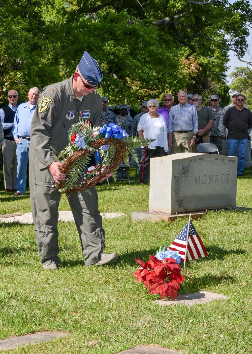 Wreath Ceremony Honors Fallen Airmen