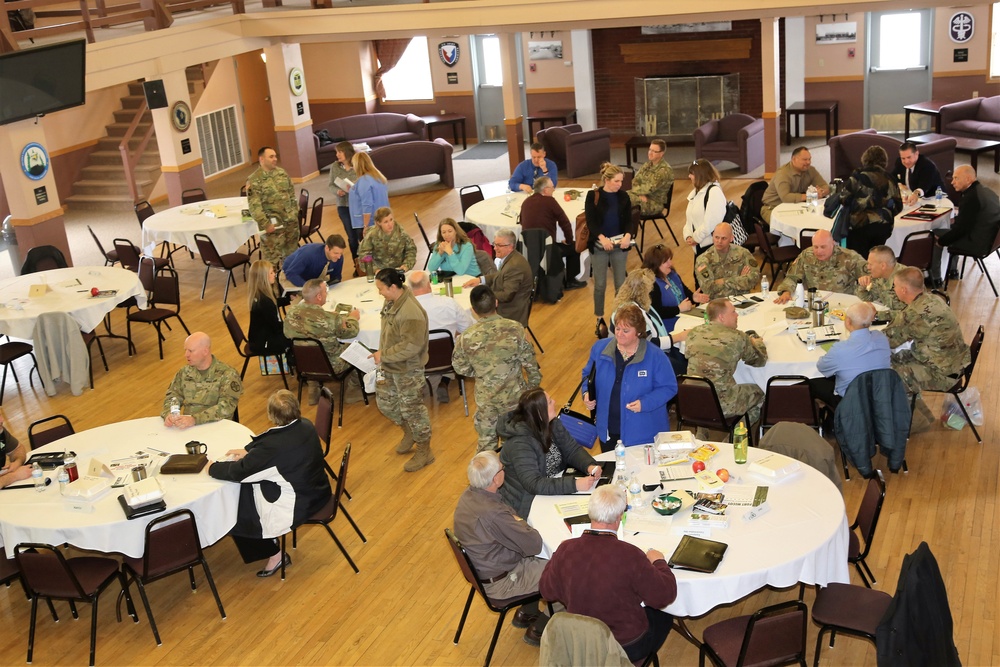 Fort McCoy garrison, tenant team members share ideas in meeting