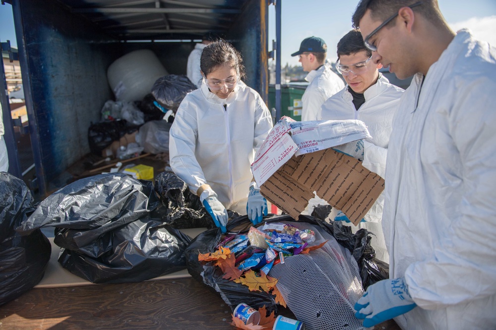 Naval Station Everett Sailors Recycle