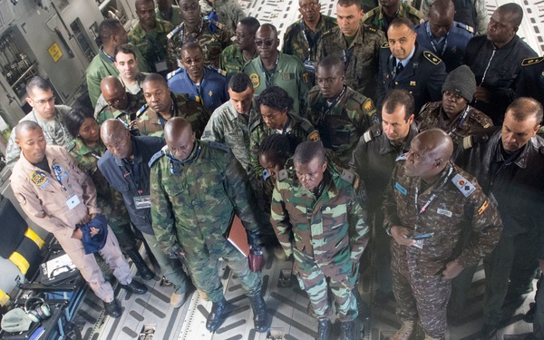 Airmen from 13 African countries participate in the African Partnership Flight engagement.