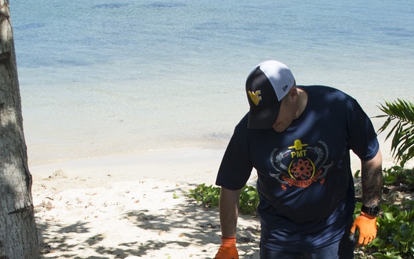 Guam Submariner Cleans Up Coastline for Earth Day 2018