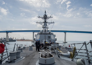 John C. Stennis Carrier Strike Group Cruiser-Destroyer Warships Underway for Surface Warfare Advanced Tactical Training (SWATT)