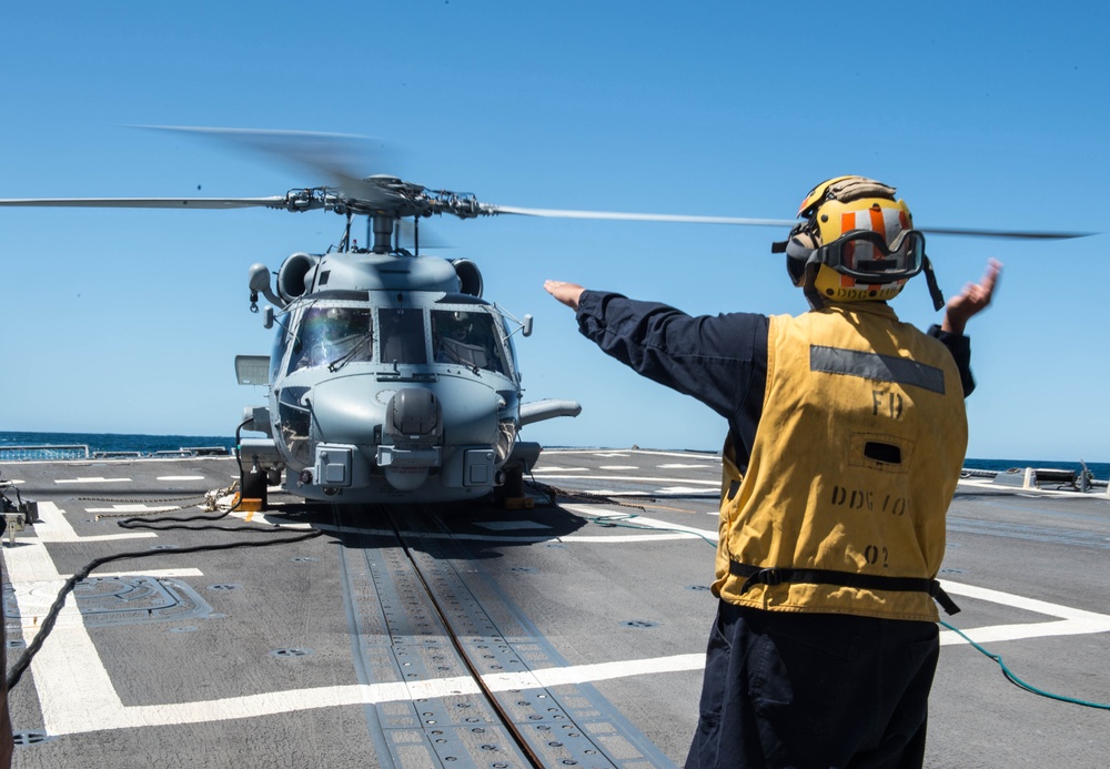 John C. Stennis Carrier Strike Group Cruiser-Destroyer Warships Underway for Surface Warfare Advanced Tactical Training (SWATT)