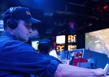 John C. Stennis Carrier Strike Group Cruiser-Destroyer Warships Underway for Surface Warfare Advanced Tactical Training (SWATT)