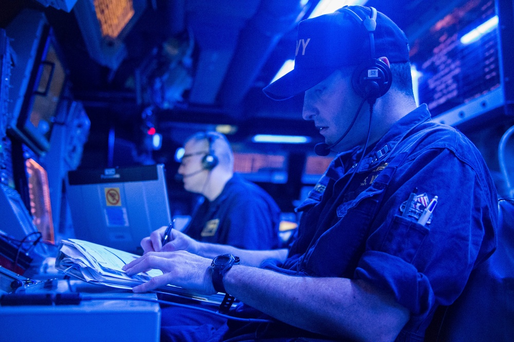 John C. Stennis Carrier Strike Group Cruiser-Destroyer Warships Underway for Surface Warfare Advanced Tactical Training (SWATT)