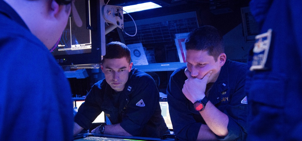 John C. Stennis Carrier Strike Group Cruiser-Destroyer Warships Underway for Surface Warfare Advanced Tactical Training (SWATT)