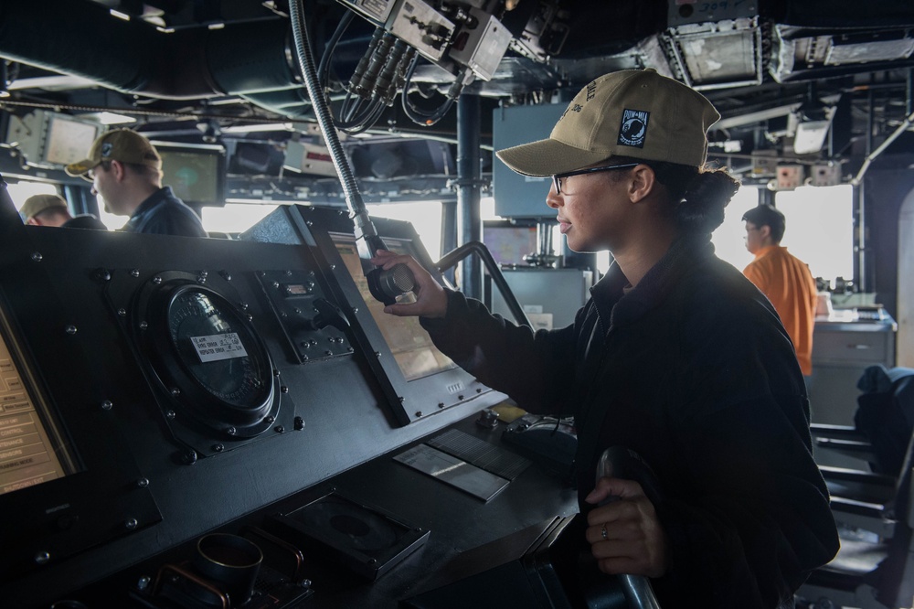 John C. Stennis Carrier Strike Group Cruiser-Destroyer Warships Underway for Surface Warfare Advanced Tactical Training (SWATT)