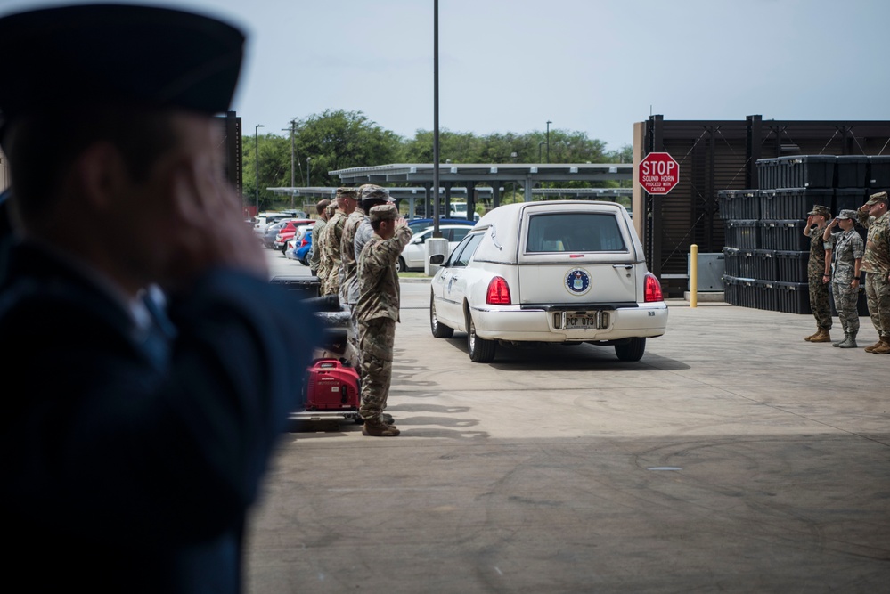 DPAA honors 1st Lt. David Dinan, III, during chain of custody event