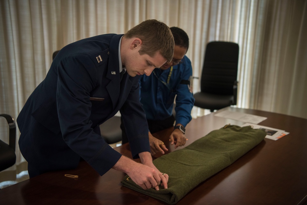 DPAA honors 1st Lt. David Dinan, III, during chain of custody event